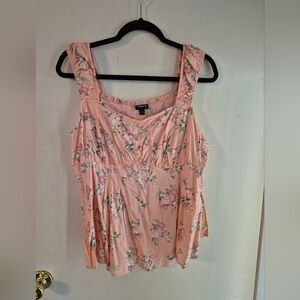 Torrid Peach Floral Women's Top
